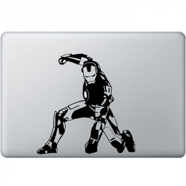 Iron Man (2) MacBook Decal Black Decals